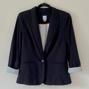 JCPenney • Single-Button Blazer • Black/White